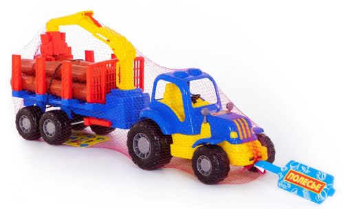 cumpără Mașină Полесье 44815 Jucarie tractor Krepis cu lemne B 2fel în Chișinău 