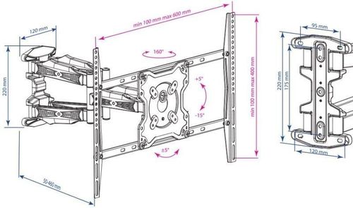cumpără Suport TV de perete Kromax ATLANTIS-46 în Chișinău 