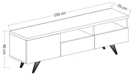 купить Тумба напольная для TV Trendy Bruksel Alb (GTR000204) в Кишинёве 