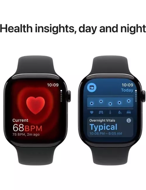 cumpără Ceas inteligent Apple Watch Series 10 GPS 46mm Jet Black Aluminium Case with Black Sport Band - M/L MWWQ3 în Chișinău 