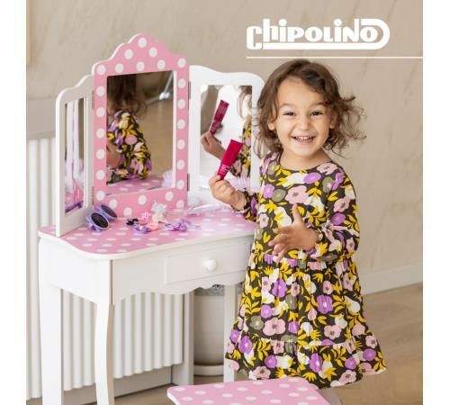 купить Набор детской мебели Chipolino DIWH02501321 столик со стульчиком Cpink Dots в Кишинёве 