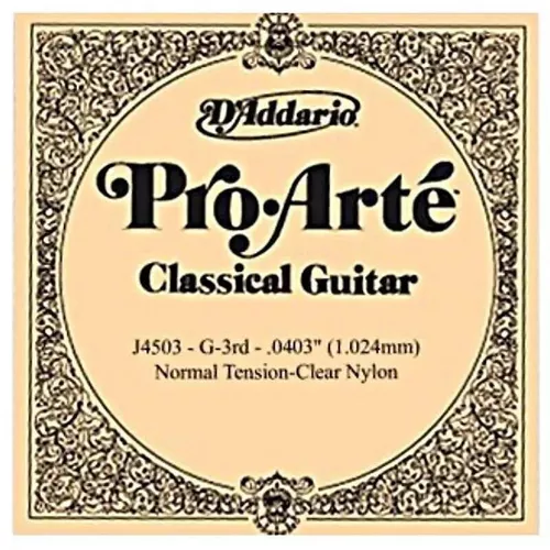 купить Струна для музыкального инструмента D’Addario J4503 coarda sol pentru chitara clasica в Кишинёве 