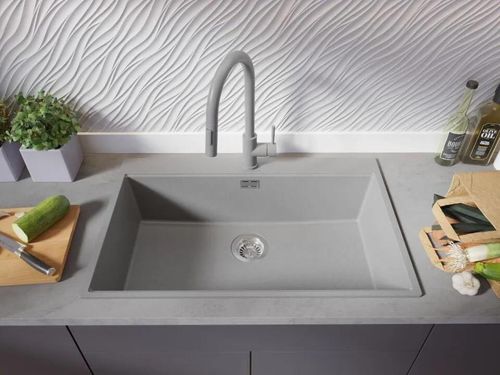 купить Мойка кухонная Primagran Oslo 80 Top Grey + accesorii 530x780 MOMKS в Кишинёве 