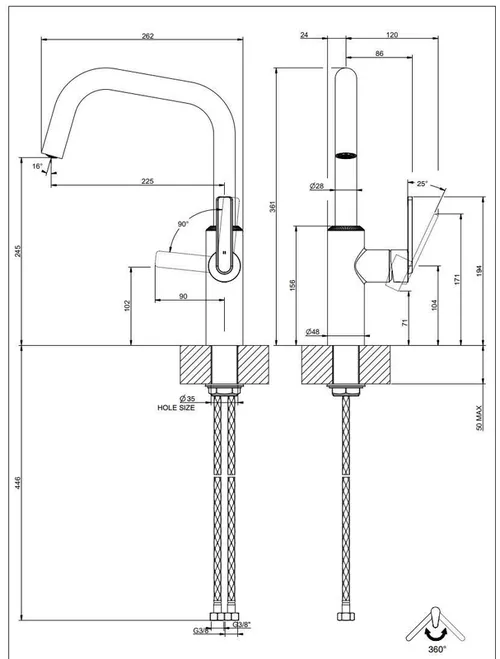 cumpără Bateria bucătărie Gessi 60944-707 Black Metal Br PVD în Chișinău 