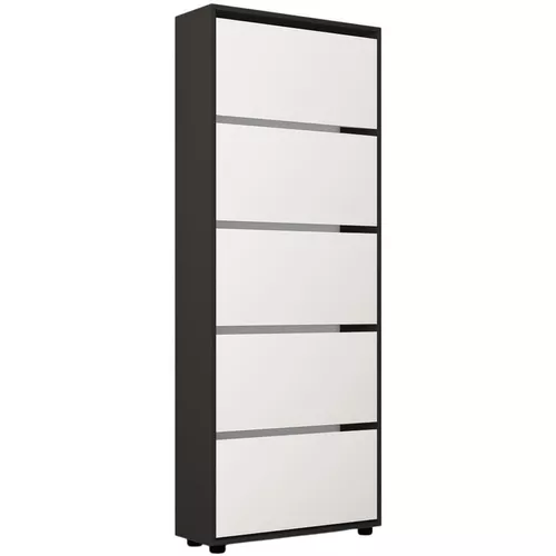 купить Полка для обуви Mobildor-Lux Leo 70x27x203H cm Anthracite/White в Кишинёве 