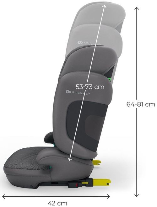 cumpără Scaun auto KinderKraft KCXPPR02GRY0000 Xpand 2 PRO i-Size 100-150cm Rocket Grey în Chișinău 