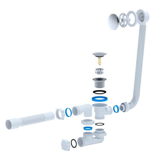 cumpără Sifon pentru cadă Aniplast EC255GSEU ANI Ø1 1/2"xØ50, click-clack în Chișinău 