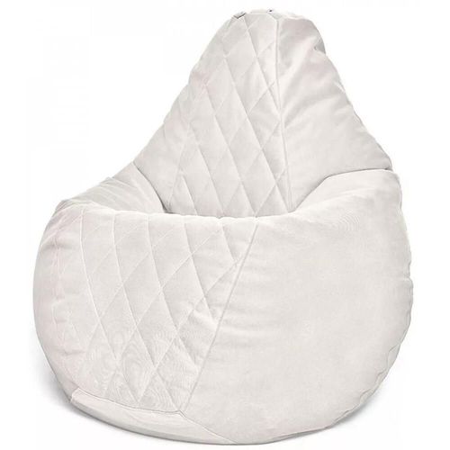 cumpără Fotoliu BeanBag BeanBag BM6120, Кресло Груша из велюра Maserrati "Romb", L, белый în Chișinău 