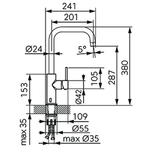 cumpără Bateria bucătărie Ferro Distanza BDZ43 (chiuveta plus cu sensor) crom în Chișinău 