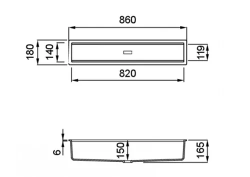 cumpără Chiuvetă bucătărie Elleci Dialogo Canale 86 (860x180 m) Undermount K86 Black în Chișinău 