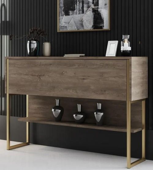 cumpără Masă Trendy Luxe, AurNuc, 120x80x30cm (GTR005829) în Chișinău 
