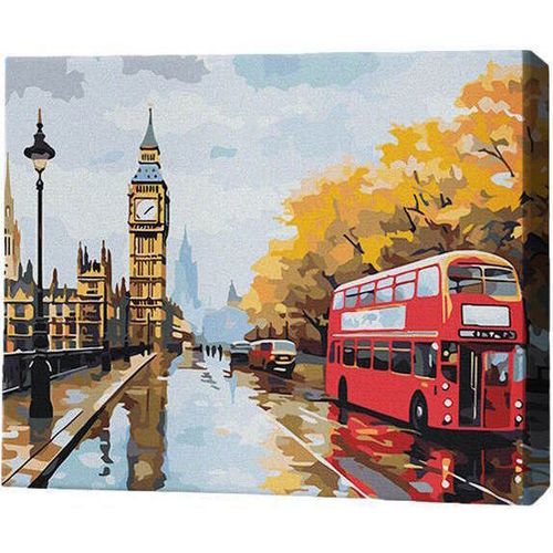cumpără Tablou pe numere BrushMe MG0003FC 40х50cm (fără cutie) Londra de toamnă în Chișinău 