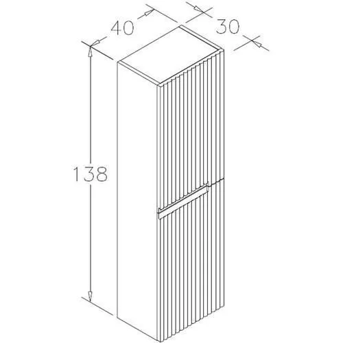 купить Шкаф-пенал Orka Moonlight 40 Grey matt в Кишинёве 
