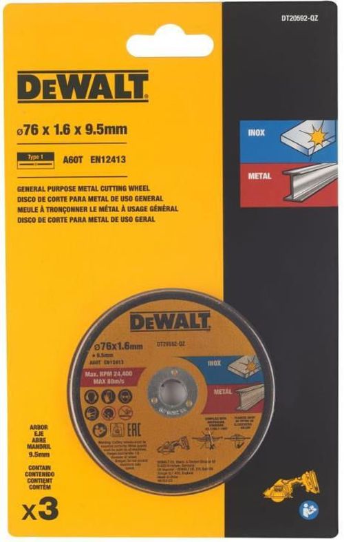 купить Диск отрезной DeWalt DT20592-QZ Disc de debitat D76 в Кишинёве 