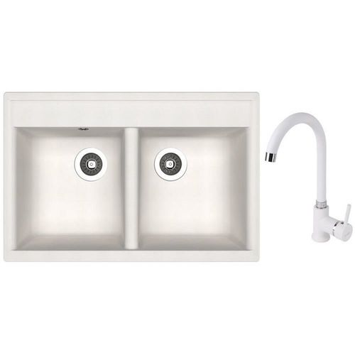 купить Мойка кухонная со смесителем Dr.Gans Astra 780 + SanDonna F 7073 alb в Кишинёве 