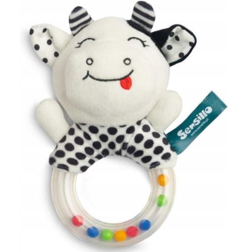 купить Погремушка Sensillo Z-0300 Погремушка плюш 445 B/W Cow в Кишинёве 