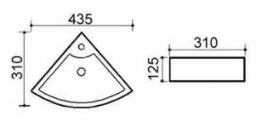 cumpără Lavoar Cerano TR4299 435x310x125 mm în Chișinău 