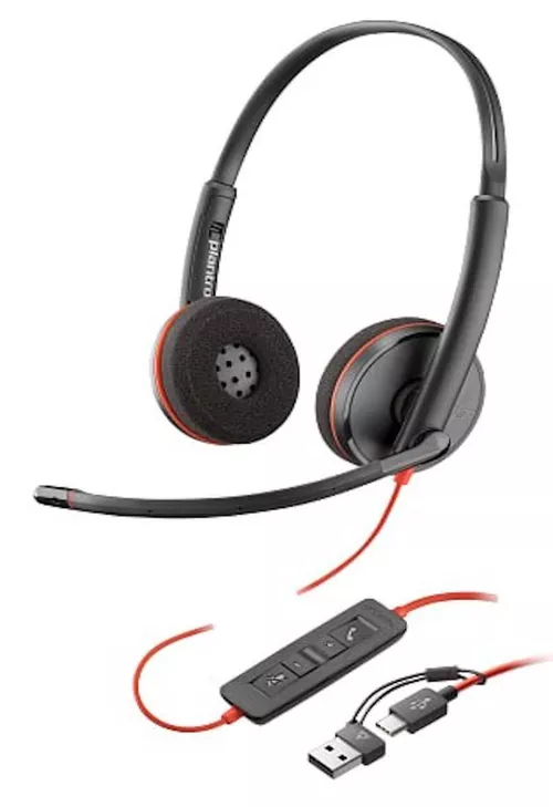 купить Наушники игровые Poly Blackwire 3220 Stereo USB-C (Bulk) (8X228A6) в Кишинёве 
