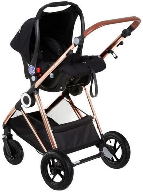 купить Детская коляска BabyGo BGO-76141 3 in 1 AIR Halime Black, cadru Gold в Кишинёве 