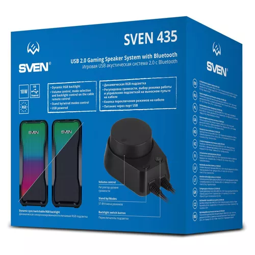 купить Колонки мультимедийные для ПК Sven 435 Black в Кишинёве 