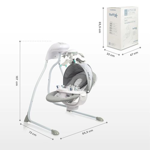 купить Детское кресло-качалка Caretero 8094 Raffi Графитовые в Кишинёве 