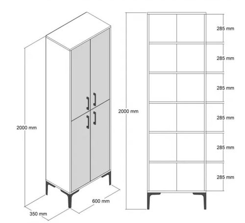 cumpără Raft pentru încălțăminte Trendy Berlin A, Nuc, Alb 60x200x35cm în Chișinău 