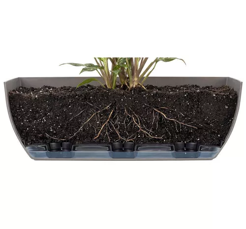 cumpără Ghiveci pentru flori Idea М3277 Jardiniera de balcon Siena 400mm, 8L, cu insertie în Chișinău 