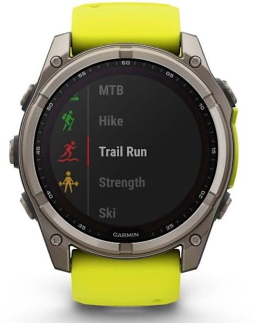 cumpără Ceas inteligent Garmin Fenix 8 – 47 mm, Solar, Sapphire, Titanium with Amp Yellow (010-02906-21) în Chișinău 