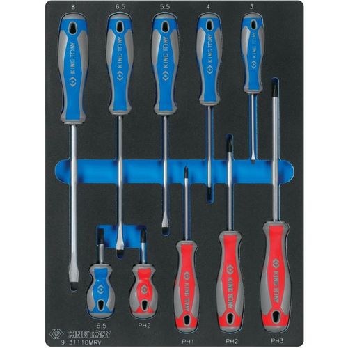 cumpără Șurubelniță King Tony 9-31110MRV отвертки крестовые, шлицевые 10 пр. (FOAM) în Chișinău 