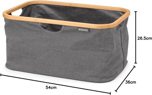 cumpără Coș pentru rufe Brabantia 23 27 25 Linn 40L, Pepper Black, Foldable în Chișinău 