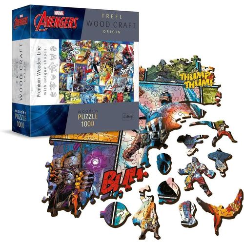 cumpără Puzzle Trefl (20165) Puzzle din lemn Universul Comic, Marvel (1000elem) în Chișinău 