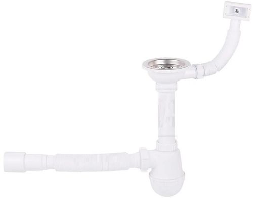 cumpără Sifon pentru chiuvetă bucătărie Metline B03-MF045 Sifon chiuveta D.3.1/2"x40 cu preaplin si furtun gofrat 40/50 în Chișinău 