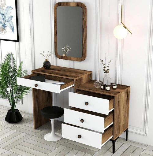 купить Туалетный столик Trendy Lizbon 544-Nuc, Alb 124x84x40cm в Кишинёве 