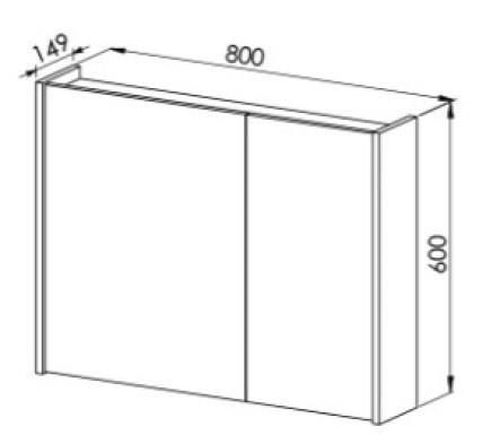 cumpără Oglindă baie Martat Venna 80cm (white) (05439) în Chișinău 