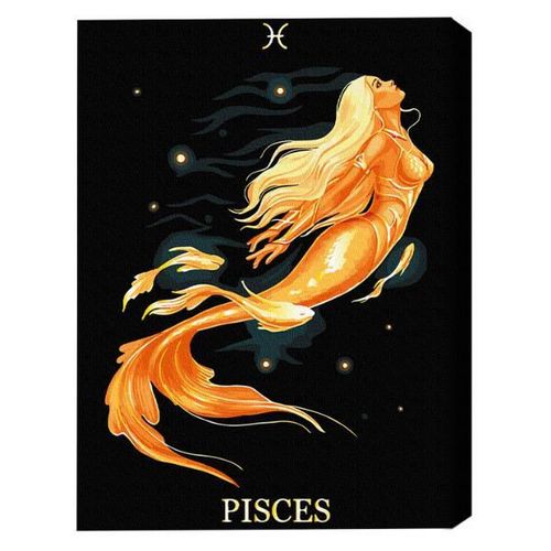 cumpără Tablou pe numere BrushMe BSB0039FC 40x50сm (pânză neagră/fără cutie) Pești în Chișinău 