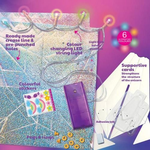 cumpără Set de creație 4M 00-04776 KidzMaker Holographic Light Up Origami Unicorn în Chișinău 