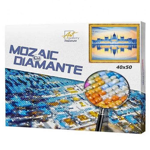cumpără Tablou pe numere Art Gallery GA80330 Mozaic cu diamante 40x50cm Parlamentul. Budapesta în Chișinău 
