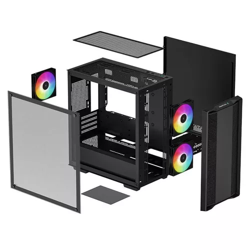 купить Корпус для ПК Deepcool CC360 ARGB Micro-ATX Case Black в Кишинёве 