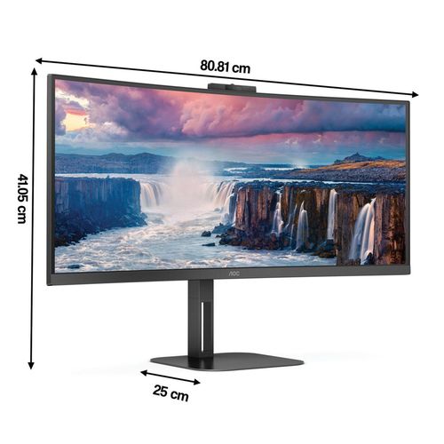 cumpără Monitor AOC CU34V5CW/BK WQHD Curved Conferencing White în Chișinău 