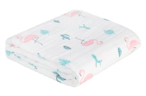 cumpără Set de perne si plapume Akuku A0686 Flamingos, paturica din muselina 110x105cm în Chișinău 