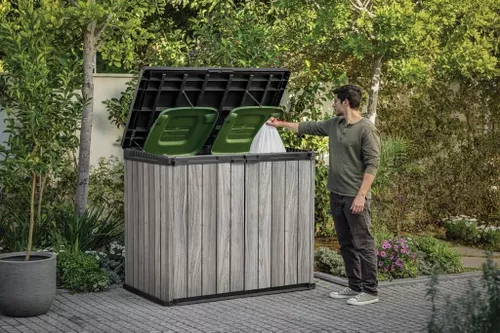 cumpără Căsuţă de grădină Keter 57684 Deco SIO Darwin 1150L, 141x82x120cm, gri în Chișinău 