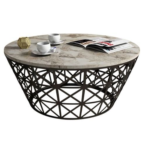 купить Журнальный столик Trendy Stil, marmura alba 90x38x90cm в Кишинёве 