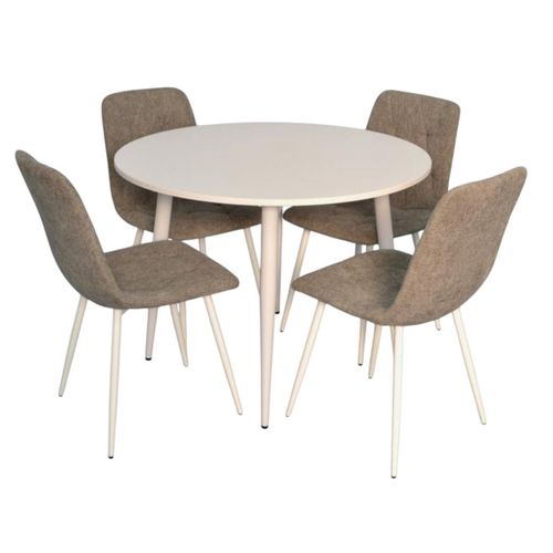 cumpără Set masă și scaune Evelin di Costacurta стол DT-402-5Wh + 4 стула YTC-080Wh Grey în Chișinău 