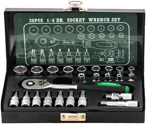 купить Набор ручных инструментов Hitachi-Hikoki 774010 Set 25 chei tubulare 1/4" в Кишинёве 