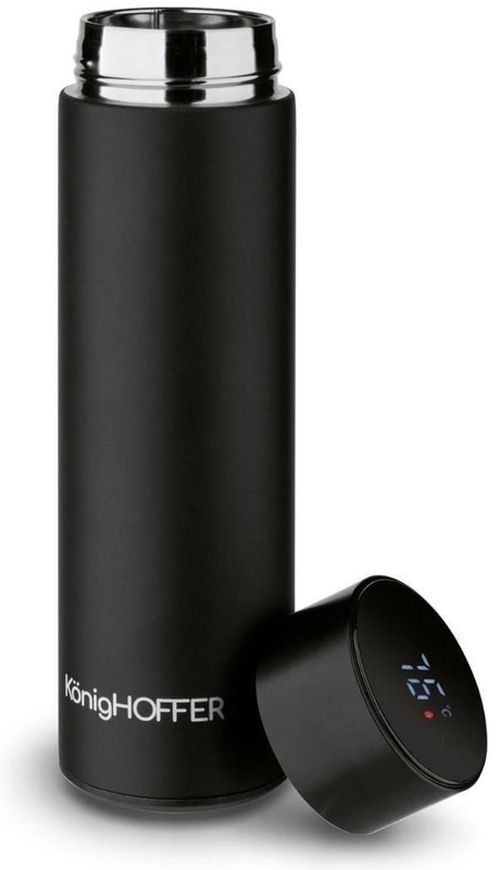 купить Термос для напитков Konighoffer Vinod 500ml Black с индикатором температуры в Кишинёве 