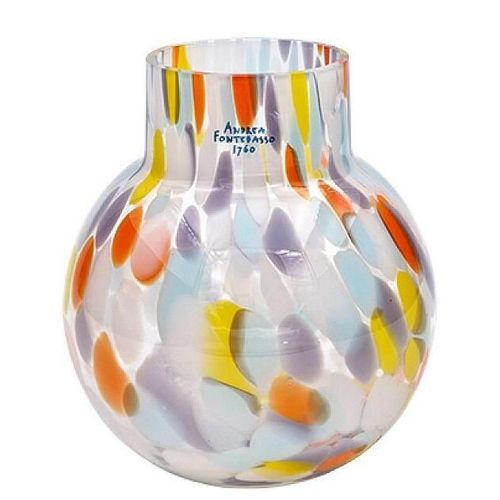 купить Ваза Andrea Fontebasso 57018 Vaza din sticla Rainbow H14cm, portocaliu/galben в Кишинёве 