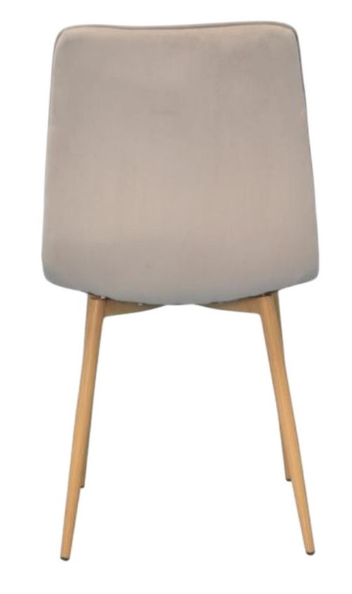 купить Стул Evelin di Costacurta XR-154WO, Металл (текстура дерево)/Ткань, Light beige-8 (velur) в Кишинёве 