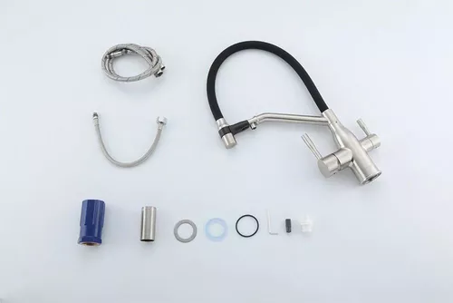 cumpără Bateria bucătărie Frap F 4397-5 (chiuveta plus flexibil) Alama SATIN în Chișinău 