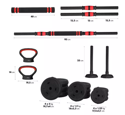 купить Гантель HMS SL-00014254 Set gantera 6-in-1 20kg SGN120 17-57-068 в Кишинёве 