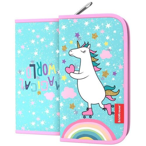 купить Школьный пенал Erich Krause 52119 Penar 110x205x25mm Rainbow Skate в Кишинёве 